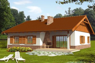  Projekt domu Aneta z garażem (WRX1013) - projekt domu parterowego - Zdjęcie 2