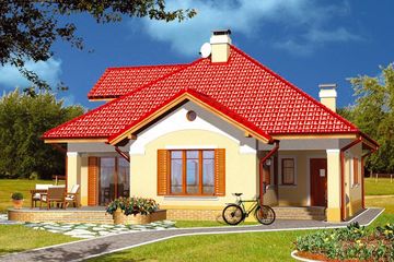  Projekt domu Dorotka bez garażu (WRX1015) - projekt domu parterowego z poddaszem - Zdjęcie 1