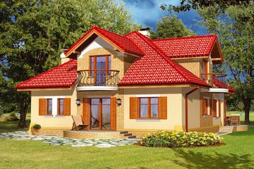  Projekt domu Dorotka bez garażu (WRX1015) - projekt domu parterowego z poddaszem - Zdjęcie 2