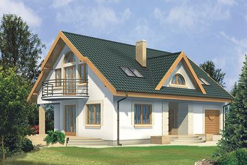  Projekt domu KUBUŚ (BSB1018) - projekt domu parterowego z poddaszem - Zdjęcie 1