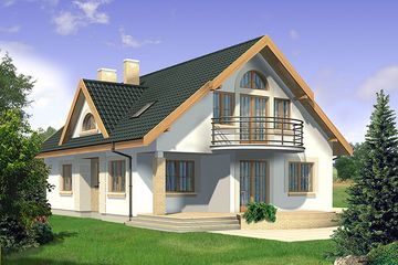  Projekt domu KUBUŚ (BSB1018) - projekt domu parterowego z poddaszem - Zdjęcie 2