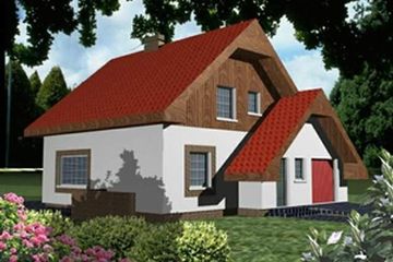  Projekt domu KACZ (SLB1022) - projekt domu parterowego z poddaszem - Zdjęcie 1