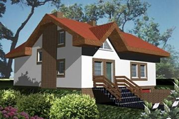  Projekt domu KAL (SLB1030) - projekt domu parterowego z poddaszem - Zdjęcie 1