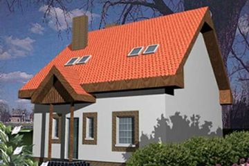 Projekt domu OSA (SLB1036) - projekt domu parterowego z poddaszem - Zdjęcie 1