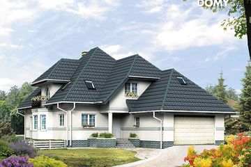  Projekt domu Bora 3 (BSA1240) - projekt domu parterowego z poddaszem - Zdjęcie 1