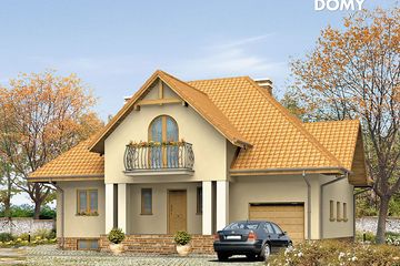  Projekt domu Gama 2 (BSA1253) - projekt domu parterowego z poddaszem - Zdjęcie 1
