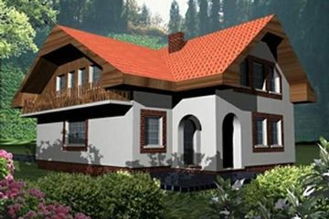  Projekt domu SOJ (SLB1039) - projekt domu parterowego z poddaszem - Zdjęcie 1