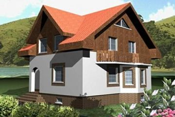  Projekt domu CHM 1 (SLB1040) - projekt domu parterowego z poddaszem - Zdjęcie 2