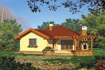  Projekt domu DOBRAWA (WRH1058) - projekt domu parterowego - Zdjęcie 2