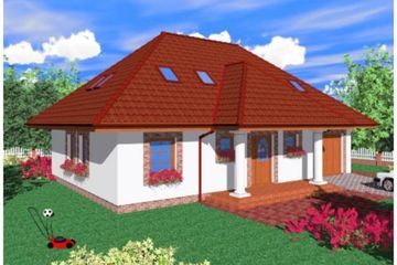  Projekt domu Sam (SLB1049) - projekt domu parterowego z poddaszem - Zdjęcie 2