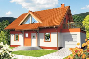  Projekt domu Ciepły P160 (WRB1194) - projekt domu parterowego z poddaszem - Zdjęcie 1