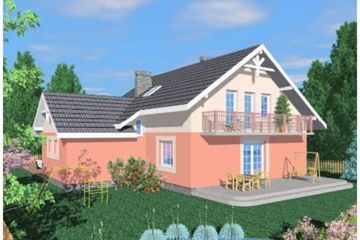  Projekt domu Sit (SLB1057) - projekt domu parterowego z poddaszem - Zdjęcie 2