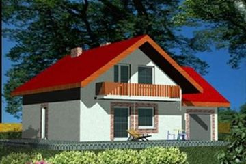  Projekt domu LEW (SLB1058) - projekt domu parterowego z poddaszem - Zdjęcie 2