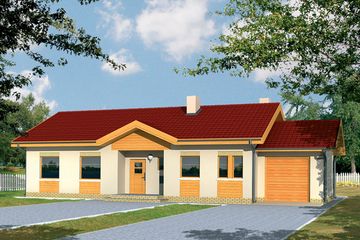  Projekt domu Emil z garażem (WRX1020) - projekt domu parterowego - Zdjęcie 2