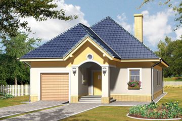  Projekt domu Kukułka (WRX1021) - projekt domu parterowego z poddaszem - Zdjęcie 1