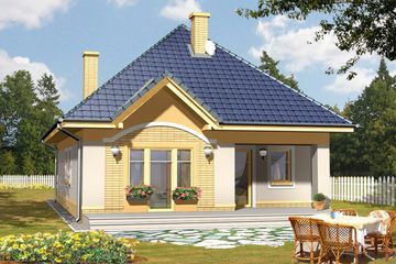  Projekt domu Kukułka (WRX1021) - projekt domu parterowego z poddaszem - Zdjęcie 2