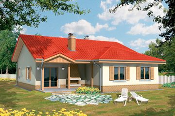 Projekt domu Lenka z garażem (WRX1022) - projekt domu parterowego - Zdjęcie 2