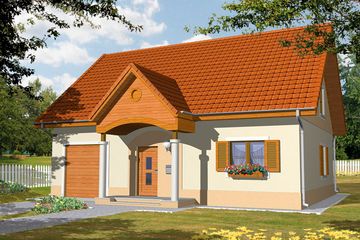  Projekt domu Marcysia (WRX1023) - projekt domu parterowego z poddaszem - Zdjęcie 1