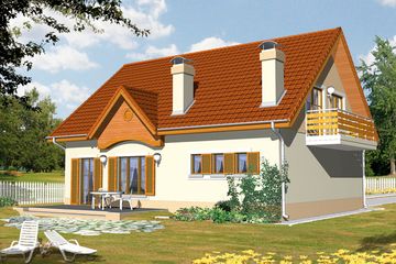  Projekt domu Marcysia (WRX1023) - projekt domu parterowego z poddaszem - Zdjęcie 2