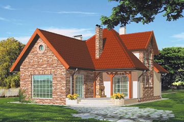  Projekt domu BRYGIDA (WRA1075) - projekt domu parterowego z poddaszem - Zdjęcie 2