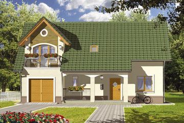  Projekt domu Poranek (WRX1026) - projekt domu parterowego z poddaszem - Zdjęcie 1