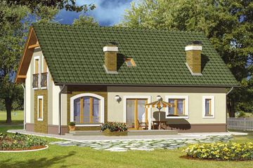  Projekt domu Poranek (WRX1026) - projekt domu parterowego z poddaszem - Zdjęcie 2