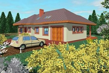  Projekt domu Klg (SLB1069) - projekt domu parterowego z poddaszem - Zdjęcie 1
