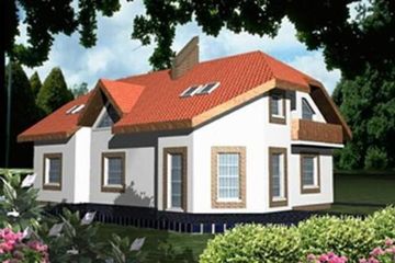  Projekt domu SZW (SLB1073) - projekt domu parterowego z poddaszem - Zdjęcie 2