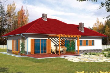  Projekt domu Natasza z garażem (WRX1033) - projekt domu parterowego - Zdjęcie 2