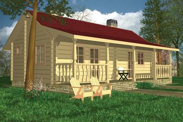  Projekt domu letniskowego BR-126 (KRG1090) - projekt domu letniskowego parterowego - Zdjęcie 1