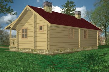  Projekt domu letniskowego BR-126 (KRG1090) - projekt domu letniskowego parterowego - Zdjęcie 2