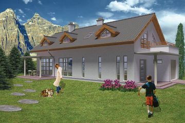  Projekt domu Ela (WRG1003) - projekt domu parterowego z poddaszem - Zdjęcie 1