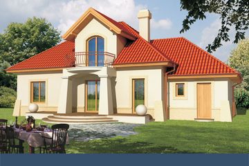  Projekt domu ARIKA (WRD1187) - projekt domu parterowego z poddaszem - Zdjęcie 1