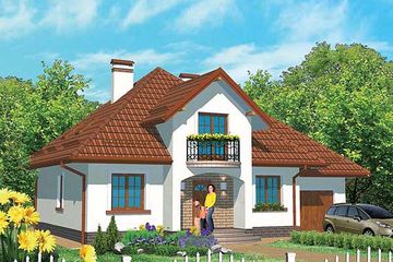  Projekt domu APS 168 (LUA1209) - projekt domu parterowego z poddaszem - Zdjęcie 1