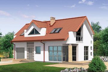  Projekt domu DRIADA II (BSB1048) - projekt domu parterowego z poddaszem - Zdjęcie 1