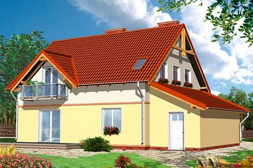  Projekt domu Ardore (KRH1188) - projekt domu parterowego z poddaszem - Zdjęcie 2