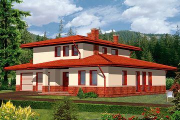  Projekt domu PADOVA II (KRH1223) - projekt domu parterowego z poddaszem - Zdjęcie 1