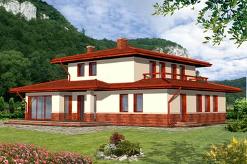  Projekt domu PADOVA II (KRH1223) - projekt domu parterowego z poddaszem - Zdjęcie 2