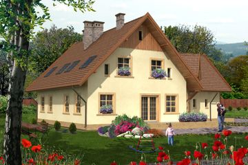  Projekt domu Triada I (KRH1239) - projekt domu parterowego z poddaszem - Zdjęcie 2