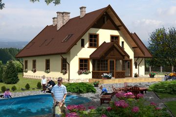  Projekt domu Triada III (KRH1241) - projekt domu parterowego z poddaszem - Zdjęcie 2