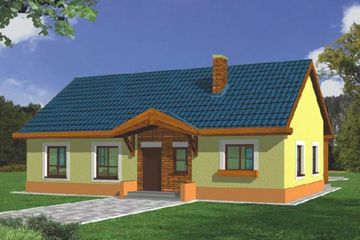  Projekt domu Zosia wersja B z garażem (WRX1040) - projekt domu parterowego z poddaszem - Zdjęcie 1