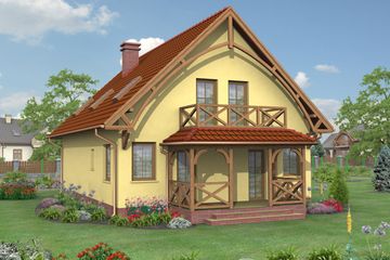  Projekt domu SAN SUSANA (SLN1070) - projekt domu parterowego z poddaszem - Zdjęcie 2