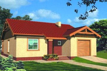  Projekt domu MALINA 1 (WRA1094) - projekt domu parterowego - Zdjęcie 2