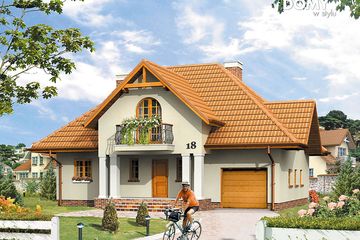  Projekt domu Gama (BSA1021) - projekt domu parterowego z poddaszem - Zdjęcie 1