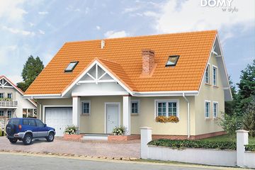  Projekt domu Bemol 2 (BSA1027) - projekt domu parterowego z poddaszem - Zdjęcie 1