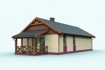  Projekt domu GM2 (SLN1216) - projekt domu parterowego - Zdjęcie 2