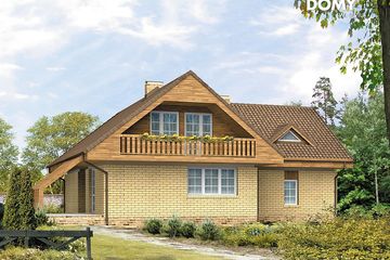  Projekt domu Sokół 2 (BSA1041) - projekt domu parterowego z poddaszem - Zdjęcie 2