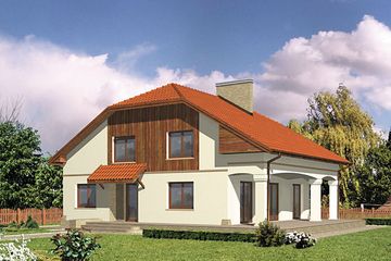  Projekt domu PK 02 (KRL1075) - projekt domu parterowego z poddaszem - Zdjęcie 1