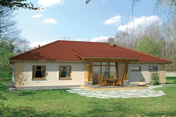  Projekt domu Hania z garażem (WRX1042) - projekt domu parterowego - Zdjęcie 2