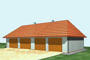  Projekt garażu BR 192 (KRG1103) - projekt garażu parterowego - Zdjęcie 1